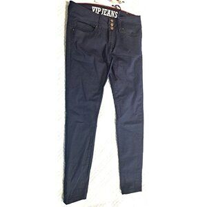 V.I.P. Jeans Juniors 7/8 Navy Blue 3 Button Buttlift Ankle Jeans New w/Tags